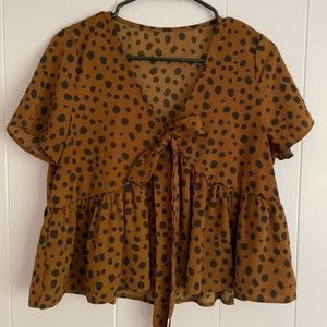 Leopard print blouse